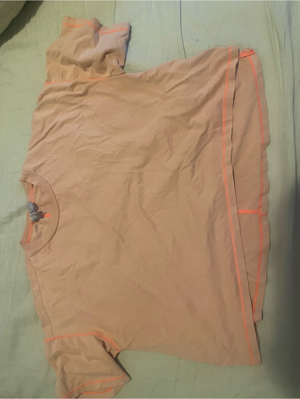 Women’s Peach Shorts with Contrast Stitching